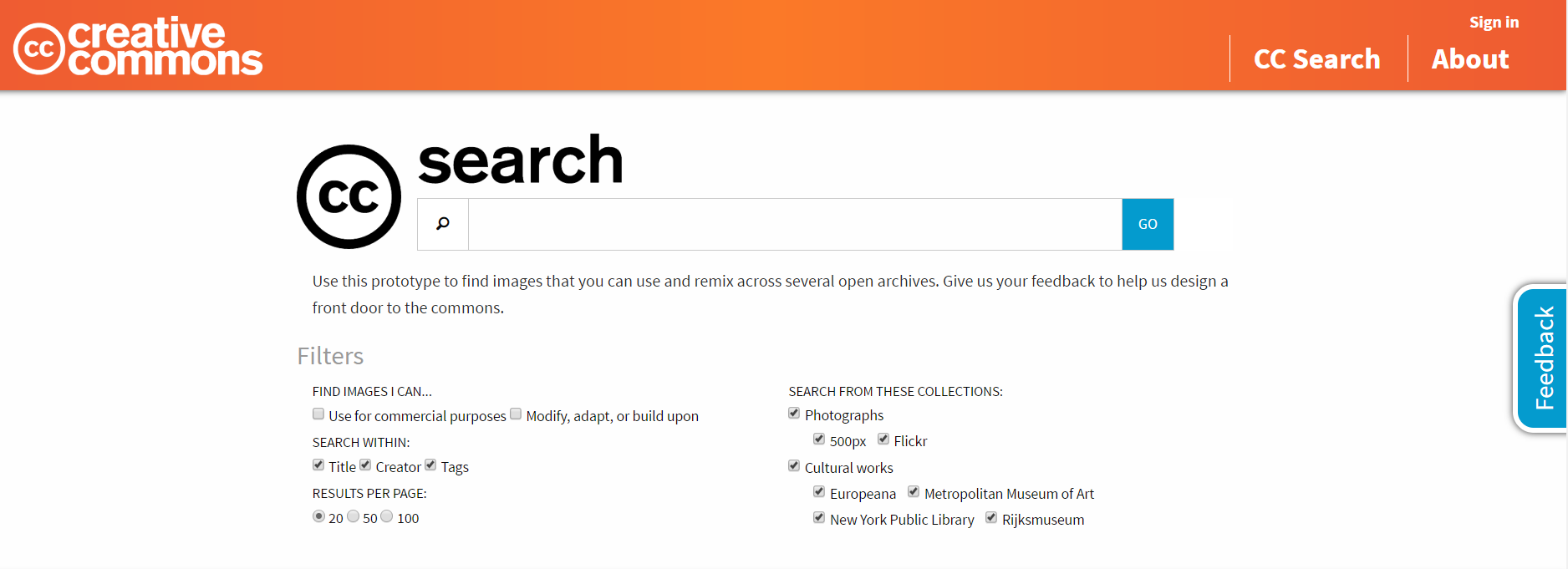 Creative Commons Search: Testujte nové rozhraní pro hledání obrazových dokumentů Creative Commons