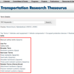 Tranportation Research Thesaurus