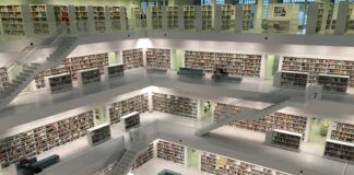 photo of 5-story library building