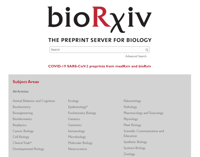 bioRxiv main page