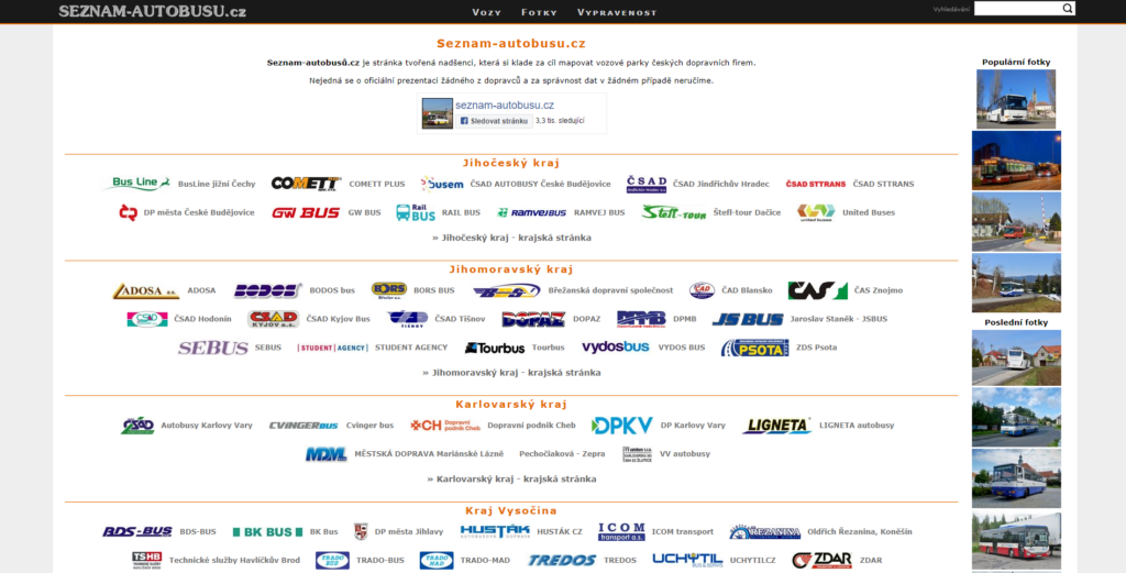 seznam-autobusu.cz - Úvodní strana