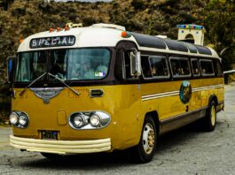 shallow focus photo of yellow car