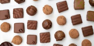 brown and white chocolate bars