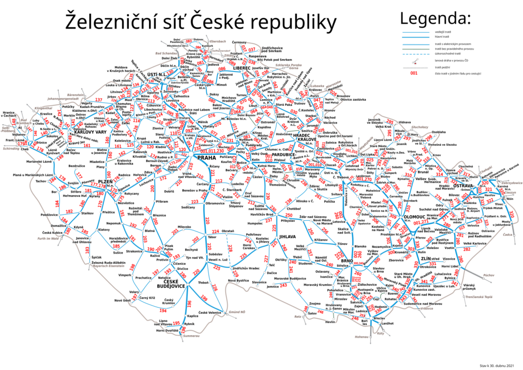 Česká a slovenská železniční doprava: porovnání a příležitosti z pohledu CI Správa železnic, zdroj url: https://www.spravazeleznic.cz/o-nas/vse-o-sprave-zeleznic/zeleznice-cr/zeleznicni-mapy-cr
