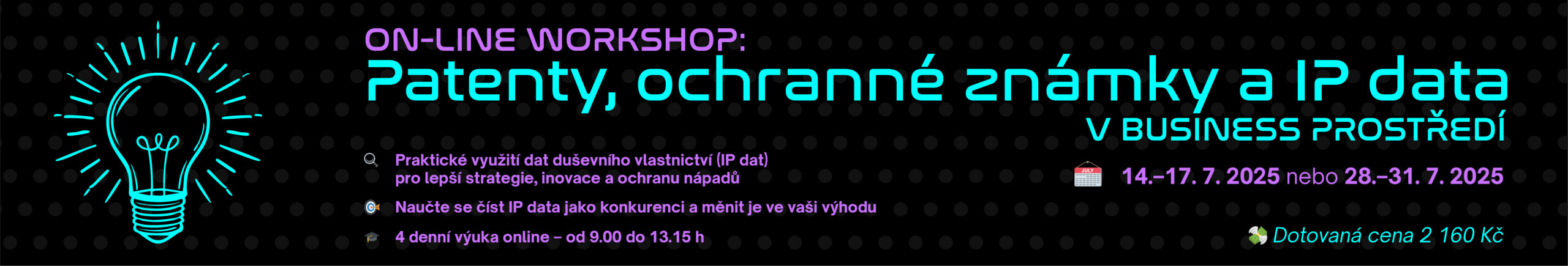Workshop - Patenty, ochranné známky, IP data